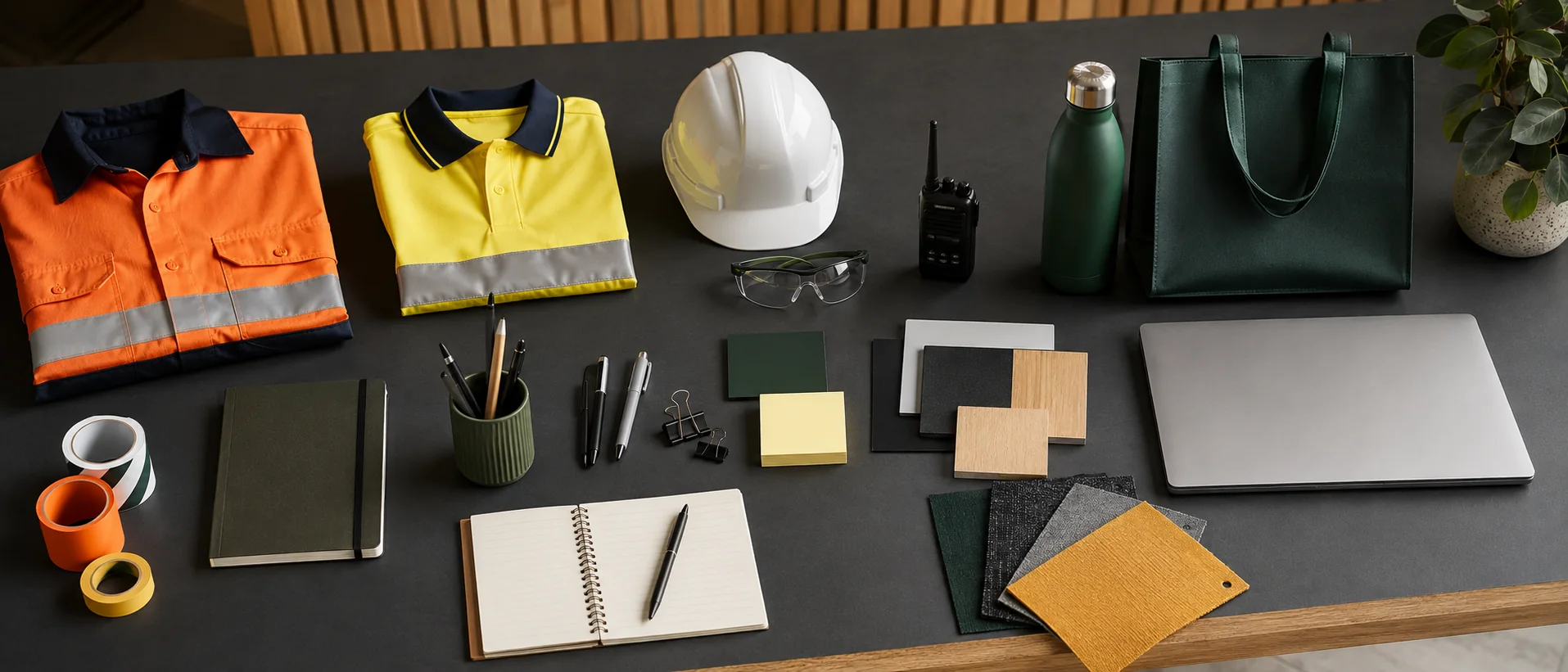 Workplace, safety, apparel and branding products available through procurement